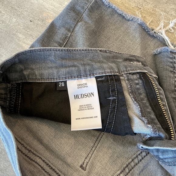 Hudson Gracie Cutoff Denim Shorts In Dystopia Grey Women’s Size 26 - Picture 7 of 8
